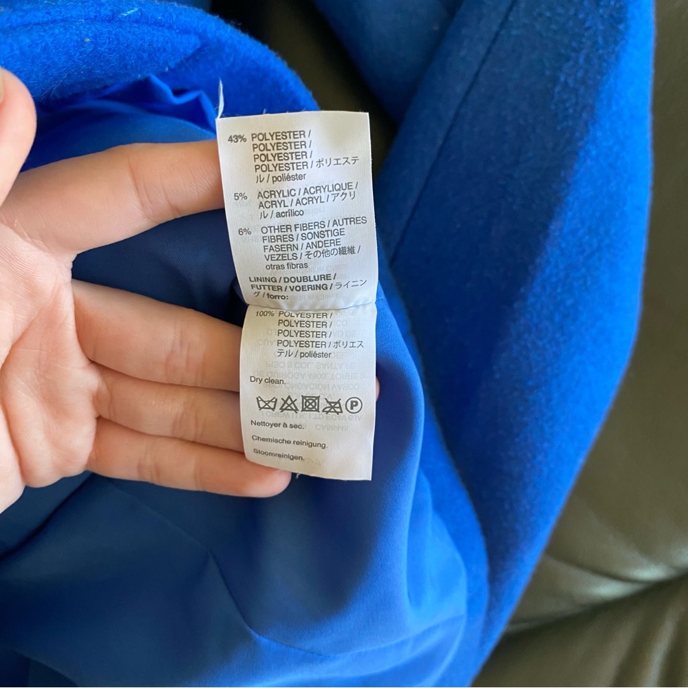 J. CREW MERCANTILE City Coat in Oxford Royal Size 2 - Picture 10 of 11